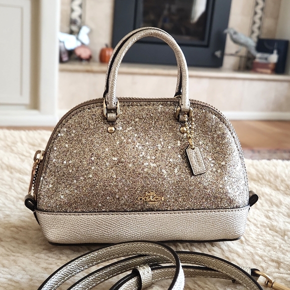 Adorable NWOT Coach Champagne Glitter Mini Bag with Stars ๐ ๐ - Picture 10 of 11